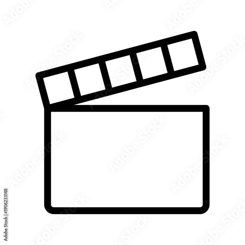 Creative Clapperboard icon set for film production, movie making and media project design