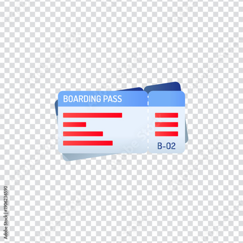 Airline Boarding Pass Ticket Icon