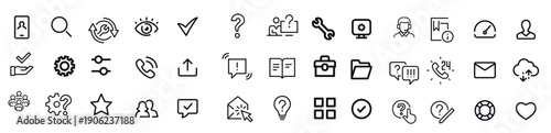 customer support icons vector design