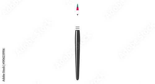 Sleek black pen with silver accents on a white background.