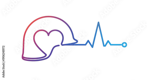 Illustrative representation of safety, heart health, and well-being for workers