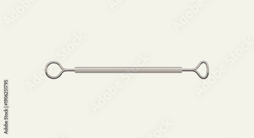 Metal wire with loop and hook ends.