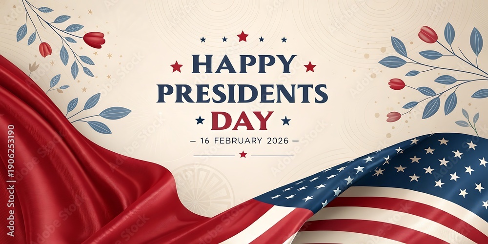 Fototapeta premium Celebrating the spirit of patriotism and unity on happy presidents day with the american flag