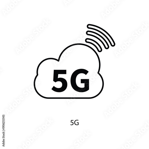 5g concept line icon. Simple element illustration. 5g concept outline symbol design.