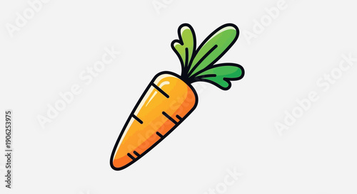 Vibrant cartoon carrot illustration showcasing healthy food and vegetable concepts for fresh diets