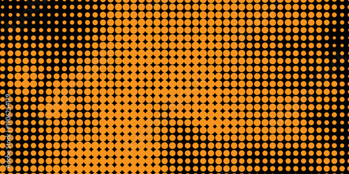 Vibrant Orange Halftone Dot Pattern Background for Design, Abstract Art, Creative Stock Projects