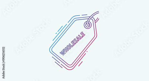 Modern Gradient Wholesale Price Tag Icon for Business Deals and Bulk Purchase Savings Promotion