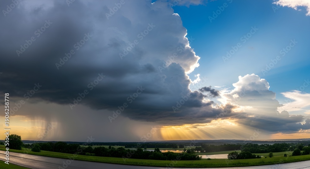 custom made wallpaper toronto digitalDramatic storm clouds over landscape