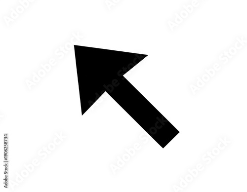 Free Download Black arrow pointing up and left on white background design element - GFXLoad