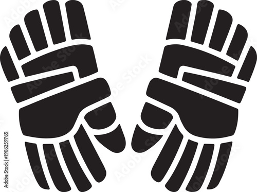 Two clenched fists vector icon, simple flat style isolated on transparent background