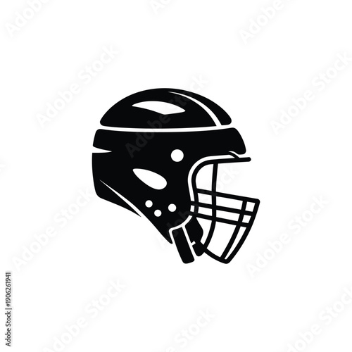 Black and White Football Helmet sports protective gear