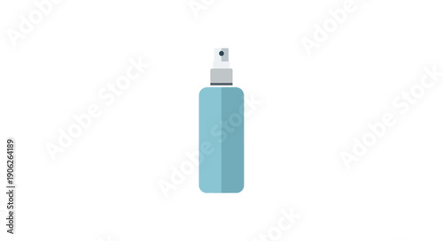 A blue spray bottle with a white nozzle on a white background.