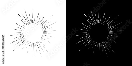 Dynamic abstract spiral sound wave rhythm lines. Circular spiral sound wave rhythm of lines. Circular futuristic abstract lines, black and white background.	