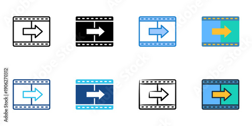 Wipe icons set multiple style collection. Editable stroke 
