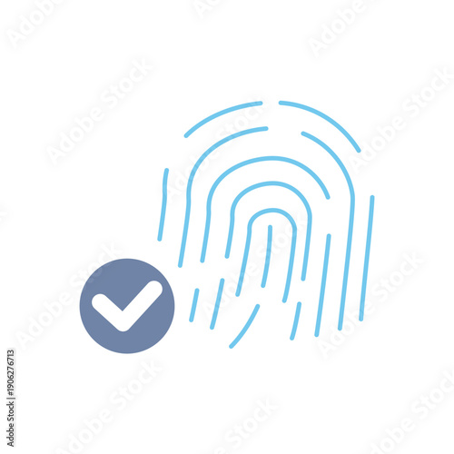 biometric concept line icon. Simple element illustration. biometric concept outline symbol design.