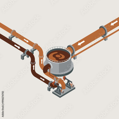 Industrial Conveyor Belt System with Chute.