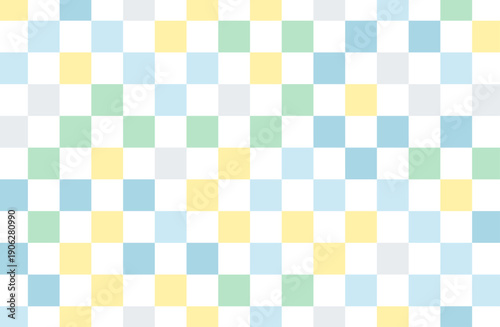 爽やかな寒色系ランダム四角パターン背景