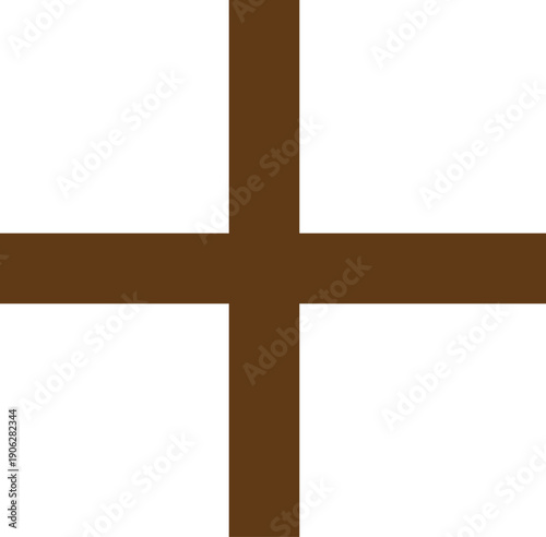 wooden cross on a white background