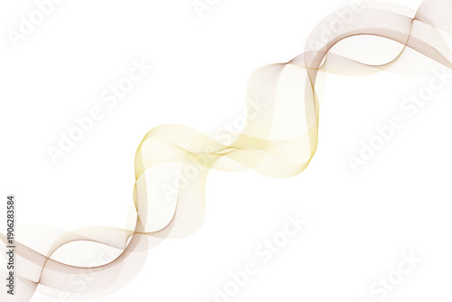 Abstract flowing wave lines elegant gradient design element for background and digital art isolated on white EPS Vector