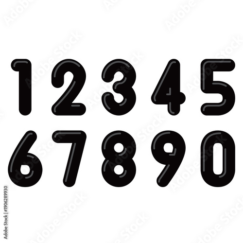 ぷっくり立体感のあるカラフルな数字セット