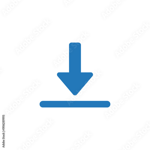 Download icon graphic representing the action of downloading data or files