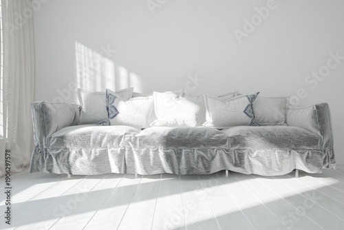 Modern interior design. 3D illustration