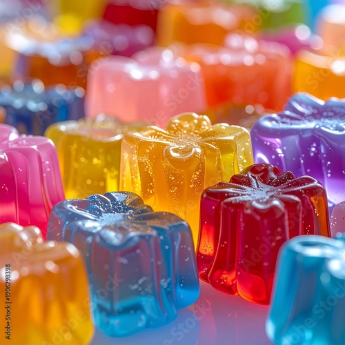 Wallpaper Mural Vibrant Assortment of Colorful Gelatin Candies in Various Shapes. Torontodigital.ca