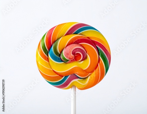 Wallpaper Mural Vibrant Swirl Lollipop on White Background. Torontodigital.ca