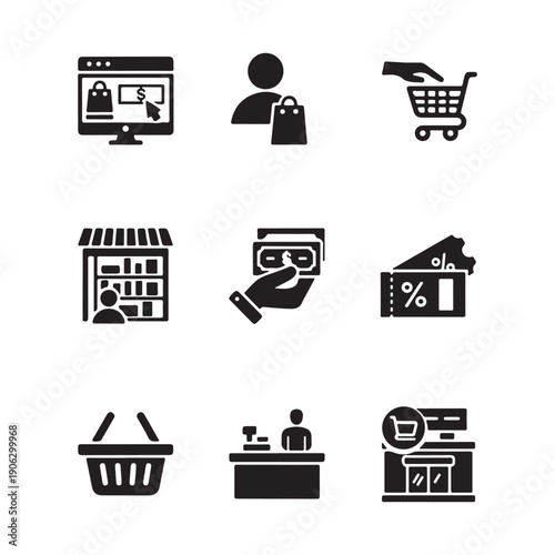 Black shopping for online and in store purchases online shopping e-commerce retail