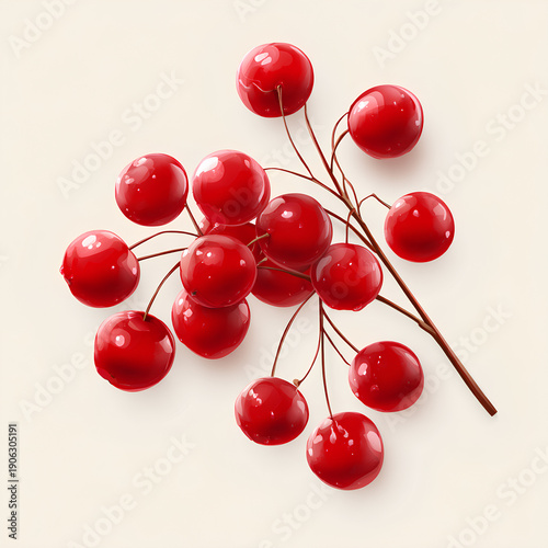 cherries on a transparent background