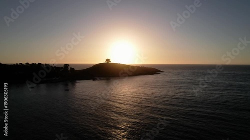 Zapallar Beach Sunset Chile Drone 4K