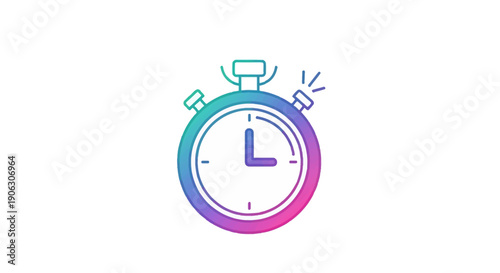 Vibrant gradient stopwatch icon representing effective time management and deadline alerts