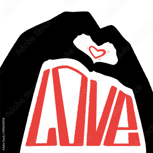 Valentine's Day love card template. Vector illustration in EPS format for cards and greetings.