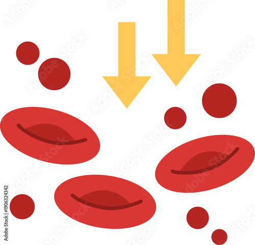 Foto Anemia Icon, Red blood cell erythrocyte