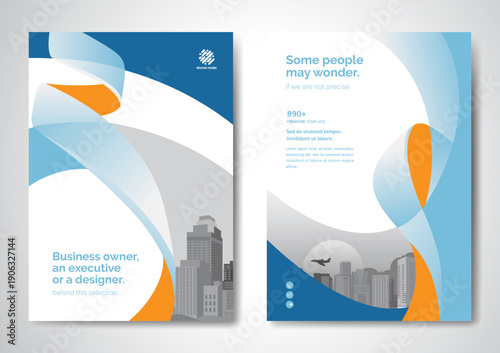 Template vector design for Brochure, AnnualReport, Magazine, Poster, Corporate Presentation, Portfolio, Flyer, infographic, layout modern size A4, Front and back, Easy to use and edit.