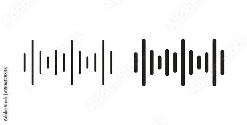 Sound wave icon element for design projects