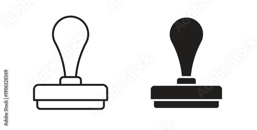 Stamp icon element for design projects