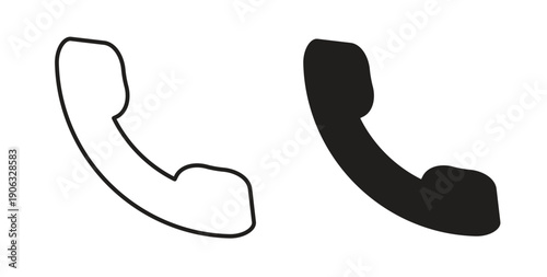 Telephone icon element for design projects