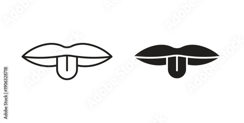Tongue icon element for design projects