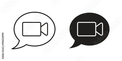 Video call icon element for design projects