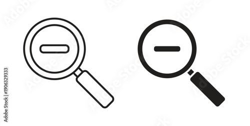 Zoom out icon element for design projects