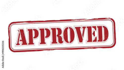 Approved Stamp: A bold APPROVED stamp signifies confirmation and authorization, often used in business contexts to denote validation or agreement on a matter. 