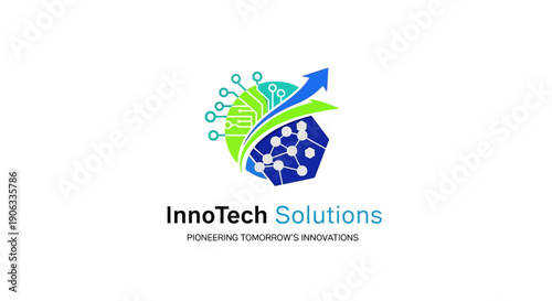 Set of abstract green business logo vector elements featuring nature circle shapes and health concept icons for corporate company web template design