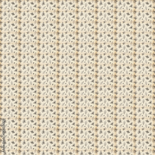 Seamless beige knit fabric texture background pattern