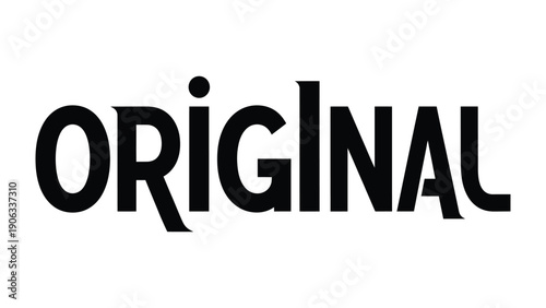 Original Wordmark: A bold, minimalist wordmark boldly proclaiming 'ORIGINAL', its clean lines and sans-serif font conveying a sense of authenticity and modern style.