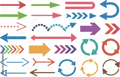 Colorful Arrow Vector Set – Directional Design Elements