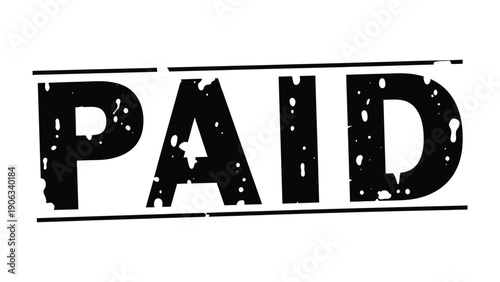 Paid Stamp of Approval An official PAID stamp, the ink imprint stands out with bold and crisp text.