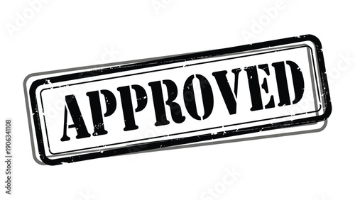 Approved Stamp: An authentic Approved stamp, a symbol of validation and authorization, perfect for conveying endorsement and agreement.