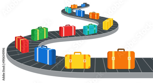 Colorful Luggage Conveyor Belt