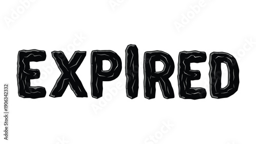 Expired: A bold and stark visual, the word EXPIRED is emblazoned across the frame, a clear signal of time's passage and the end of usability. The image is designed to evoke a sense of finality.